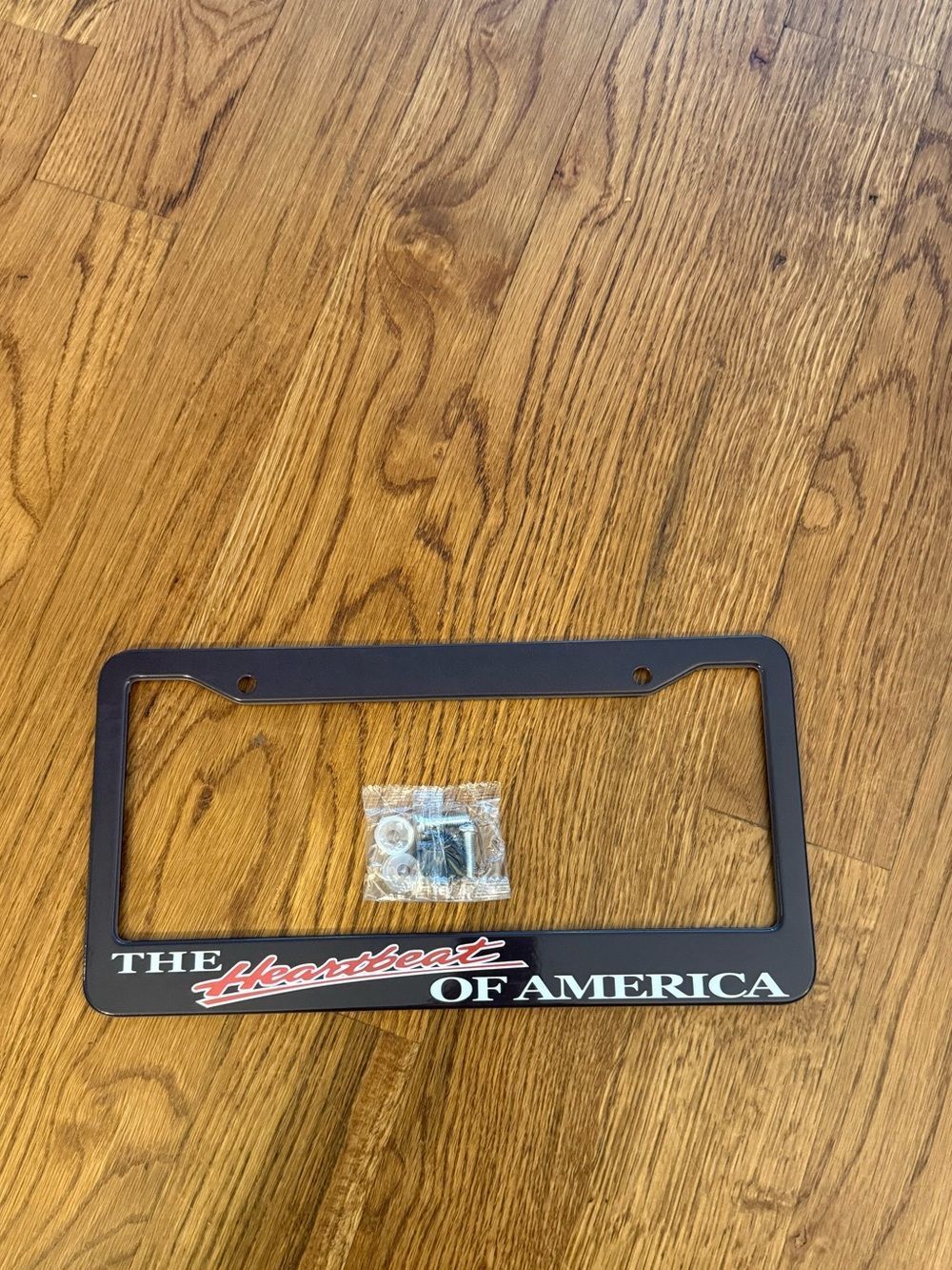 The Heartbeat of America License Plate Frame in Black NWT